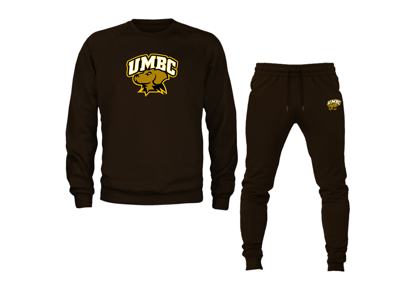 Men's UMBC Retrievers Crewneck Sweatshirt Joggers Suit