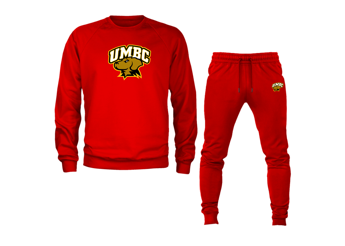 Men's UMBC Retrievers Crewneck Sweatshirt Joggers Suit